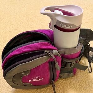Tanluhu Sport Waterproof Hiking Snap-on Waist Bag with Bottle Holder